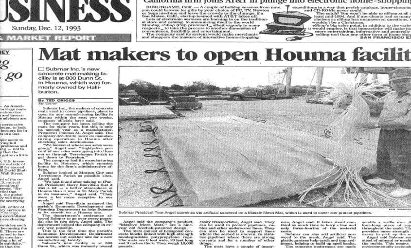 Blast from the Past: Submar New Facility - Articulated Concrete Block Mats